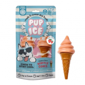 Замразено лакомство за кучета Pup Ice Waffle Cones  2 броя фунийки с Ягода